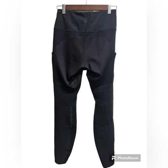 Athleta Black Sleet High Traverse Tight Leggings SZ S Activewear Workout - Picture 2 of 7
